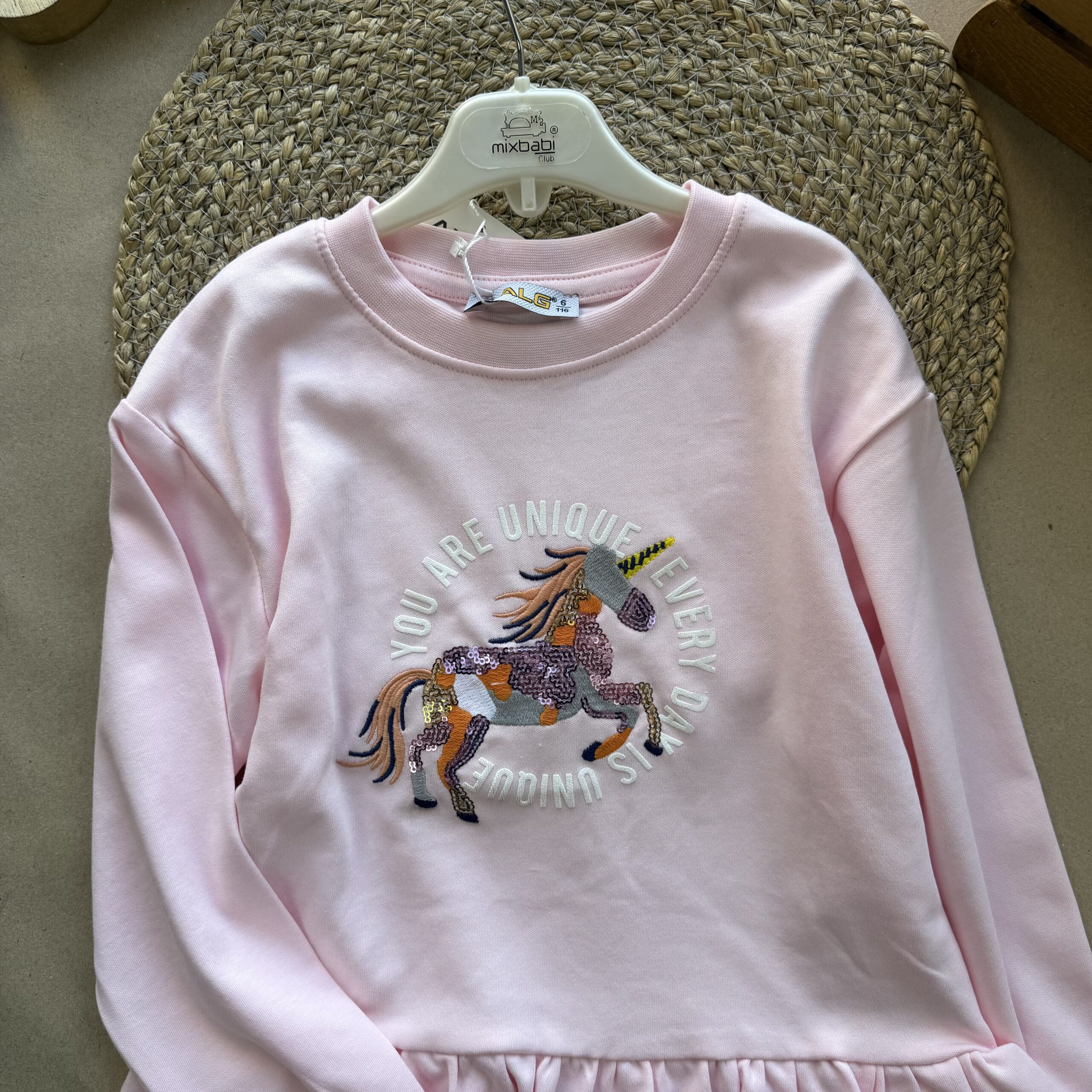 Реглан єдиноріжка рожевий 116-134