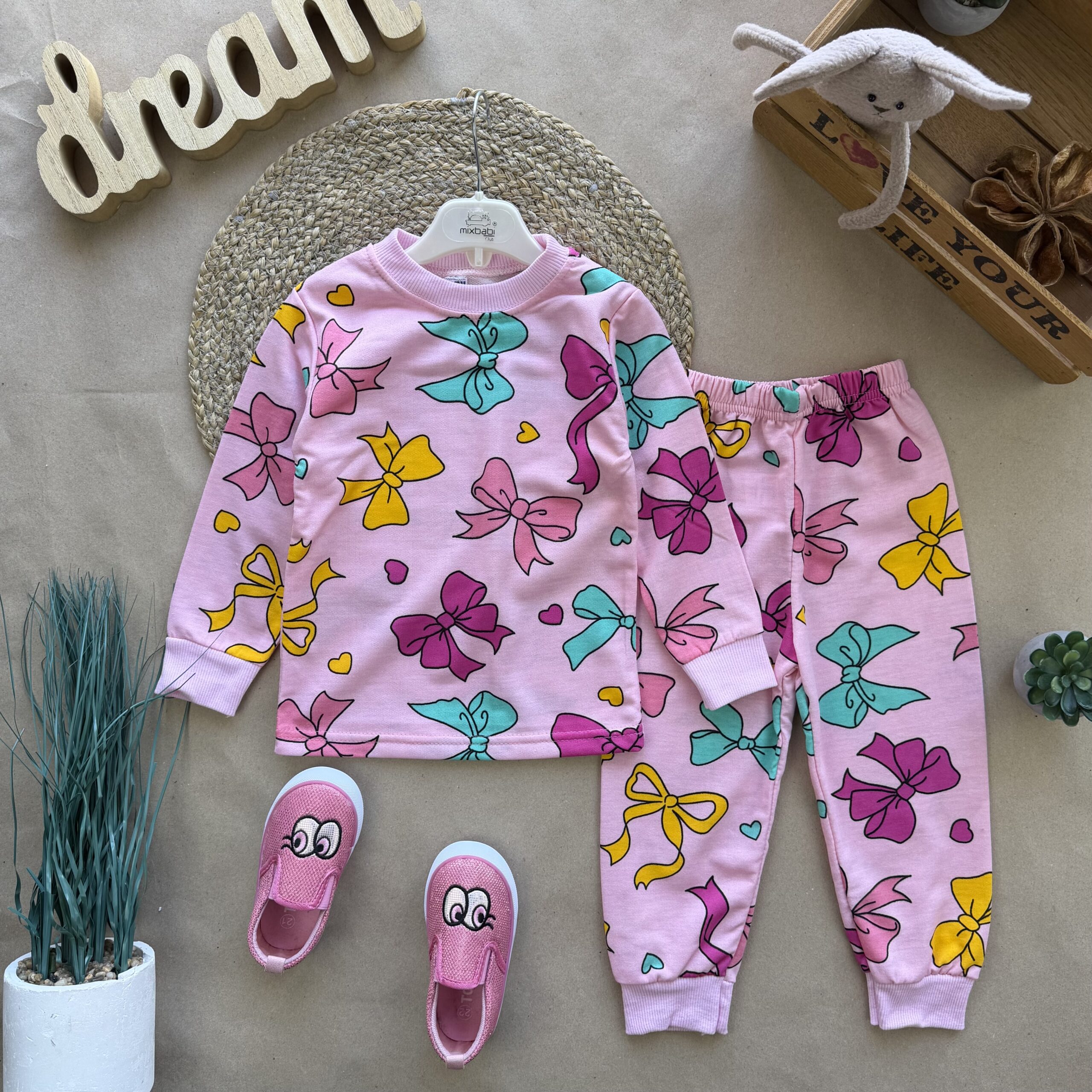 костюм двунитка бантики