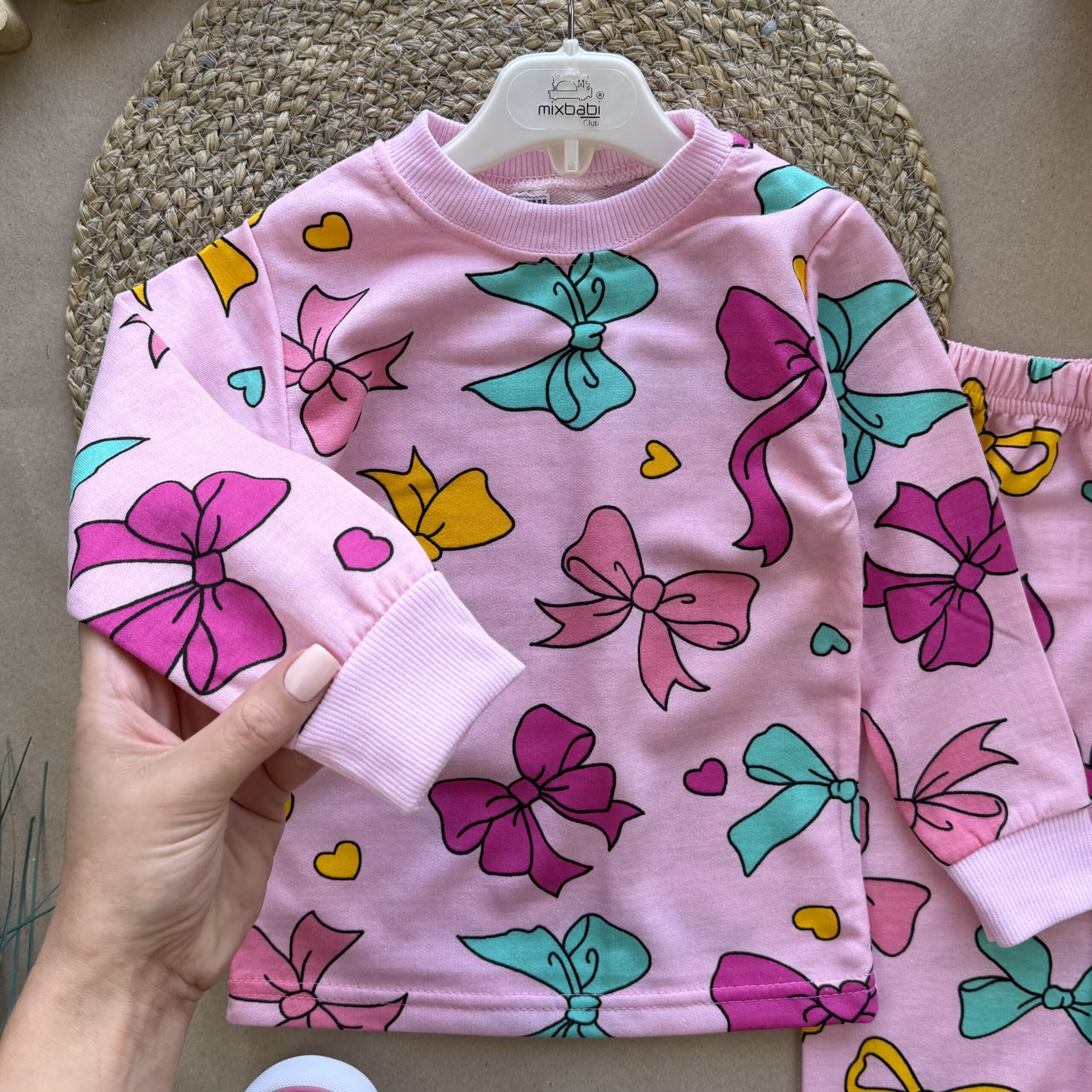 костюм двунитка бантики