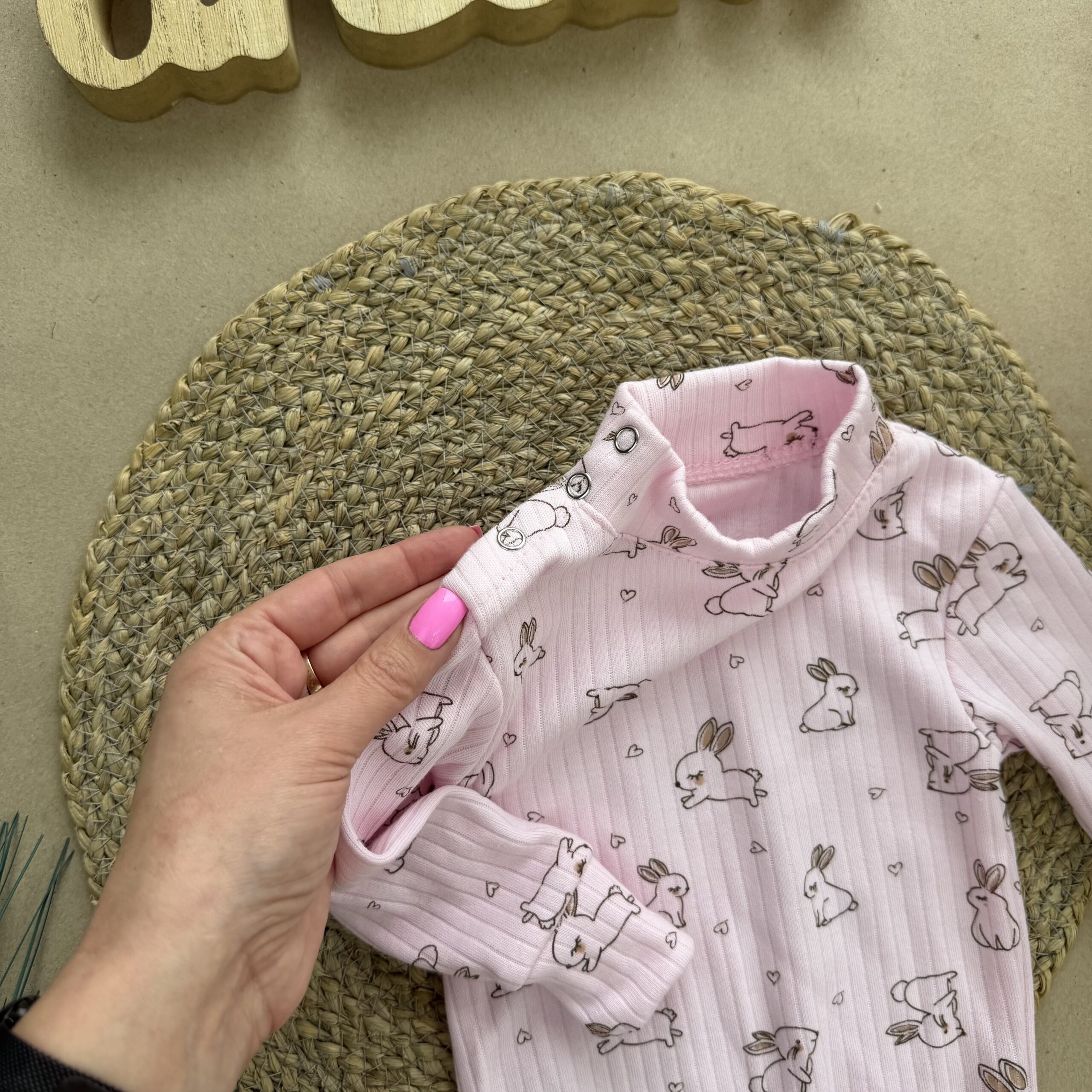 Боді зайченята рожевий