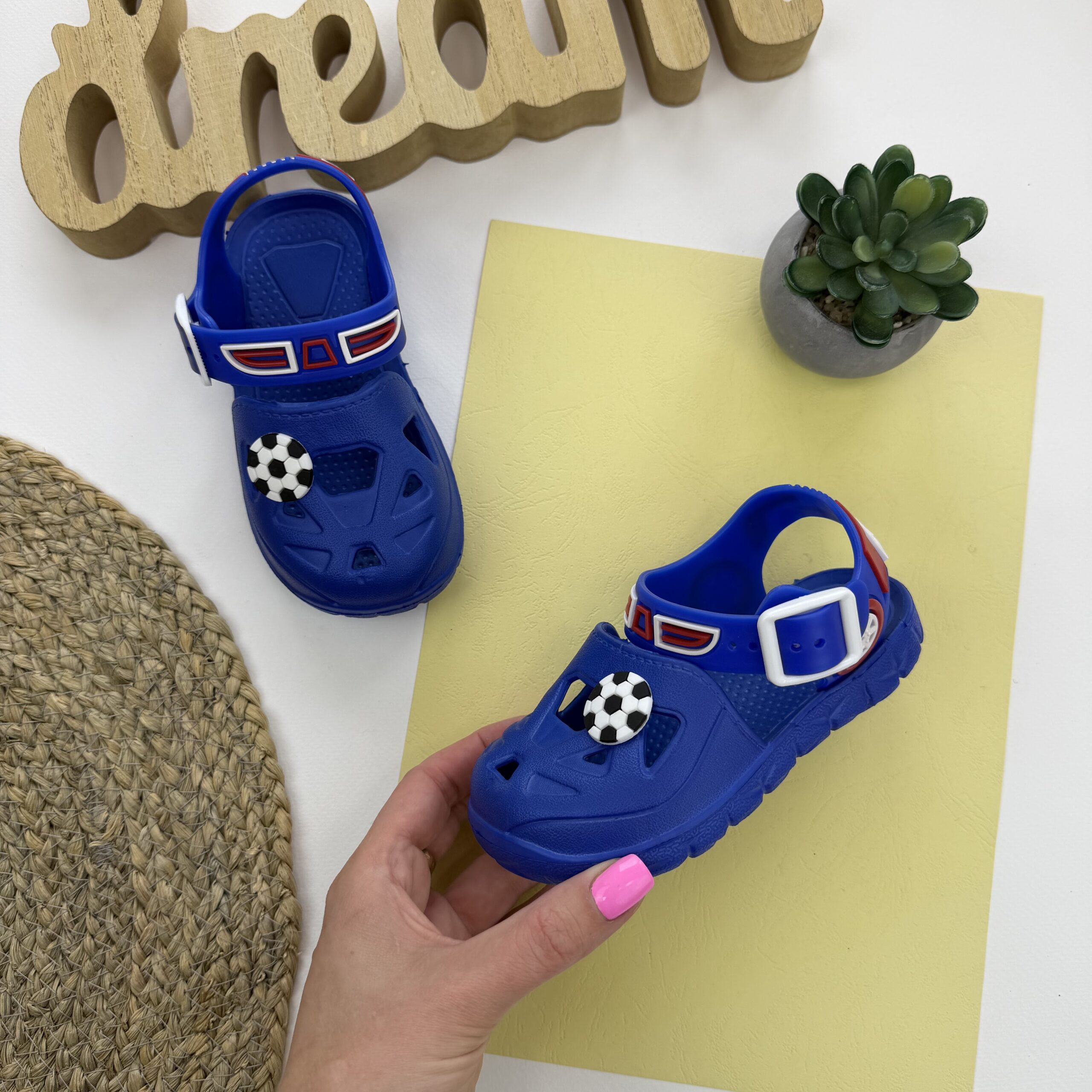 босоніжки піна сині м'яч