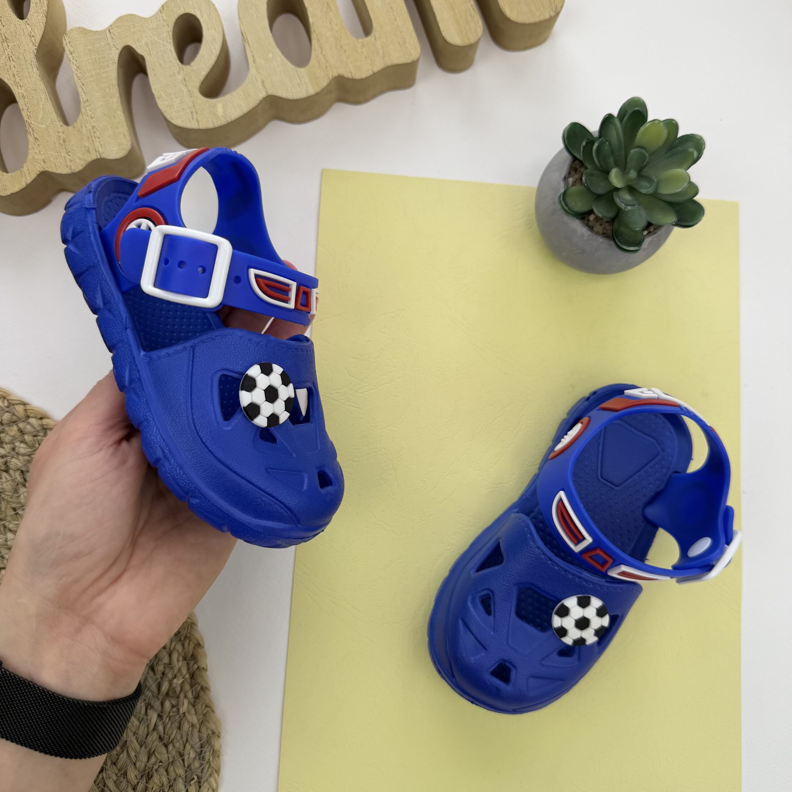 босоніжки піна сині м'яч