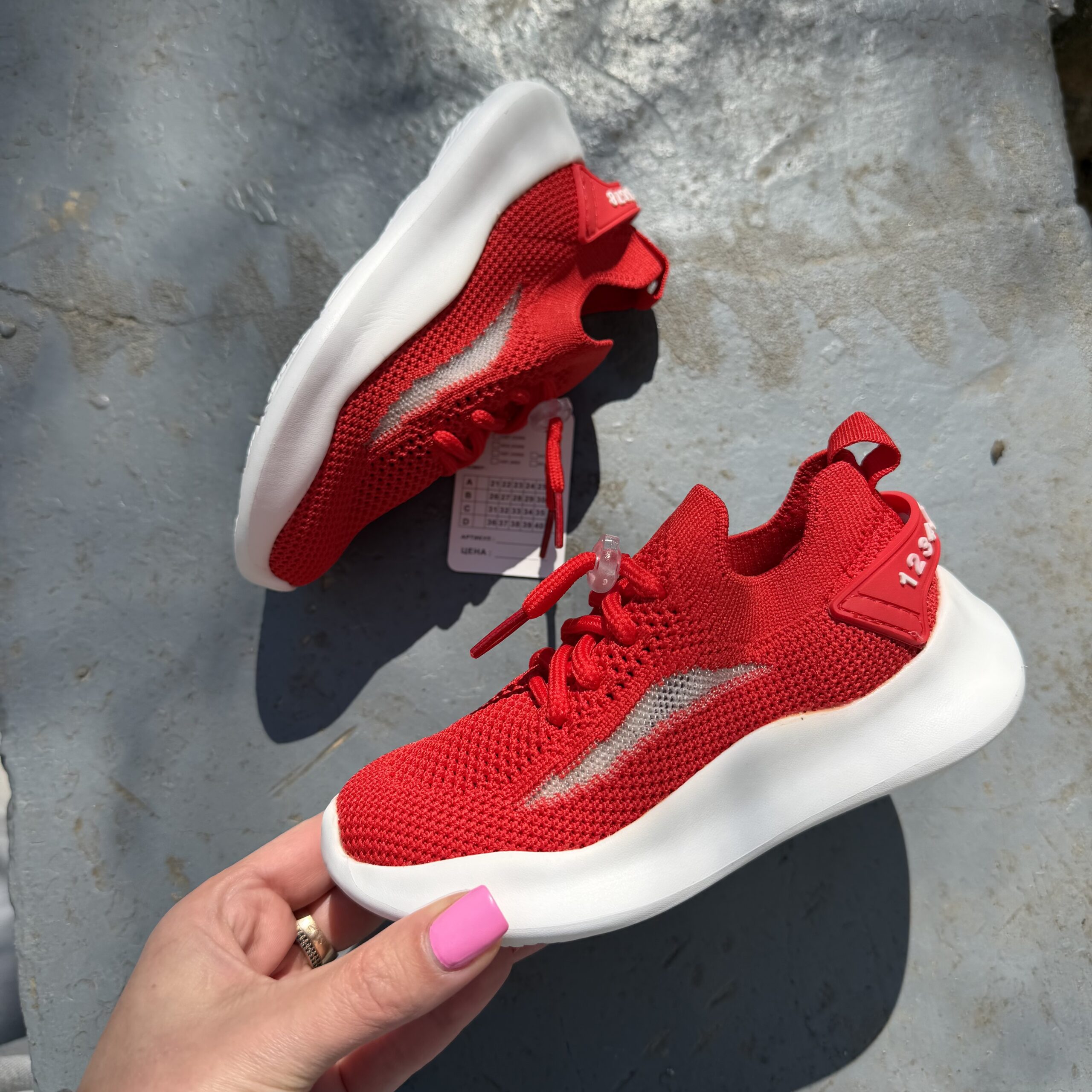 Кросівки текстиль сітка червоні